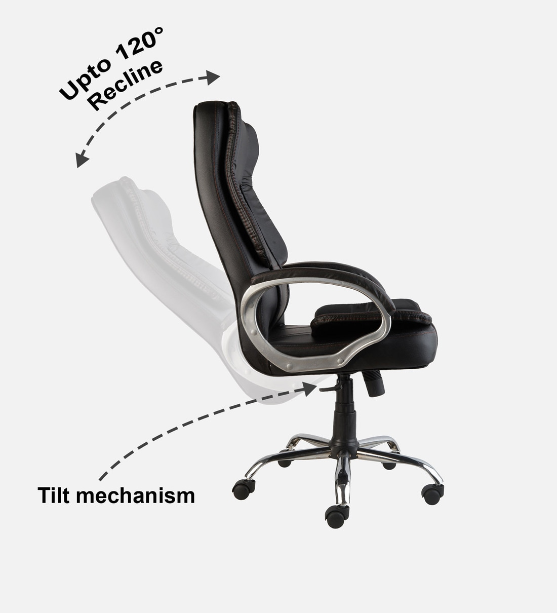 Buy Watson Leatherette Executive Chair in Black Colour at 47% OFF - Main Image