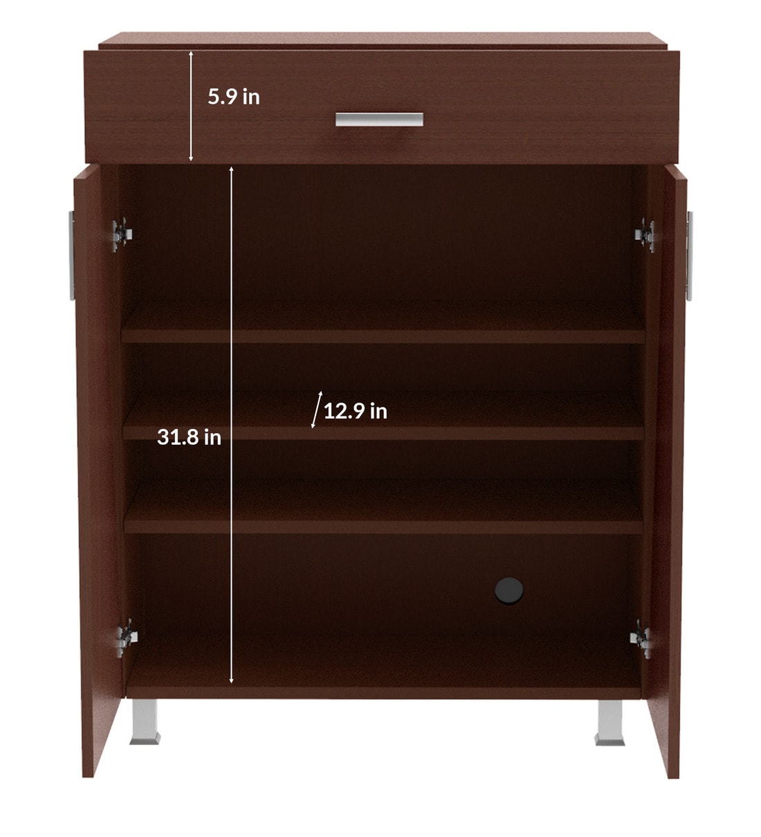 Buy Waves Pro Shoe in Brown Maple Finish by Godrej Interio