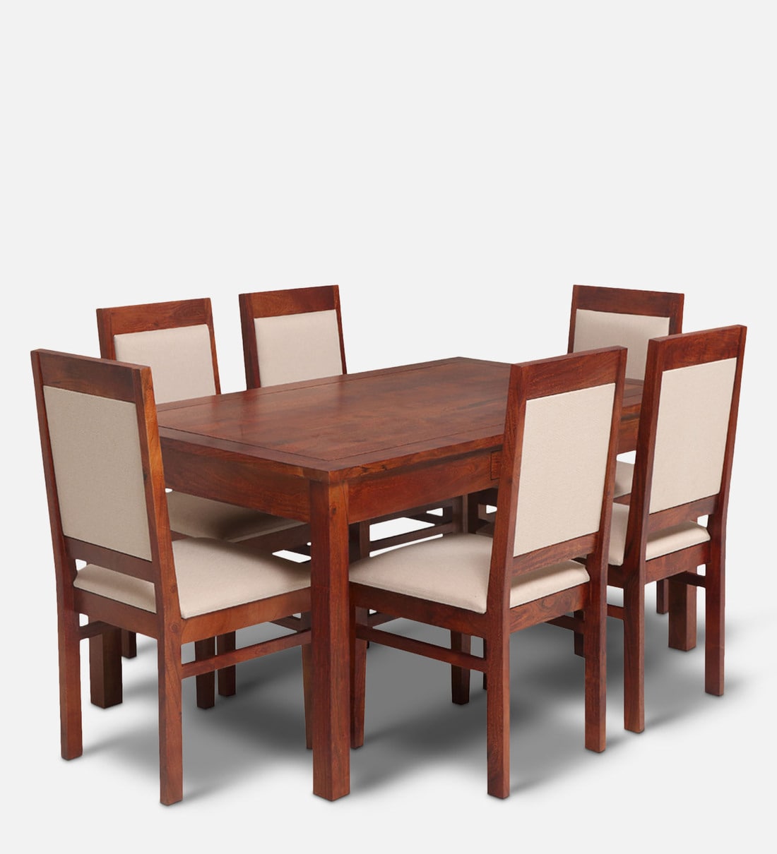 Buy Waylon Solid Wood 6 Seater Dining Set in Honey Finish at 50 OFF by