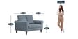 Watson 2 Seater Sofa in Grey Color
