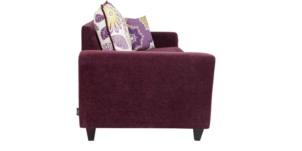 Buy Washington Three Seater Sofa with Throw Cushions in Grape Wine