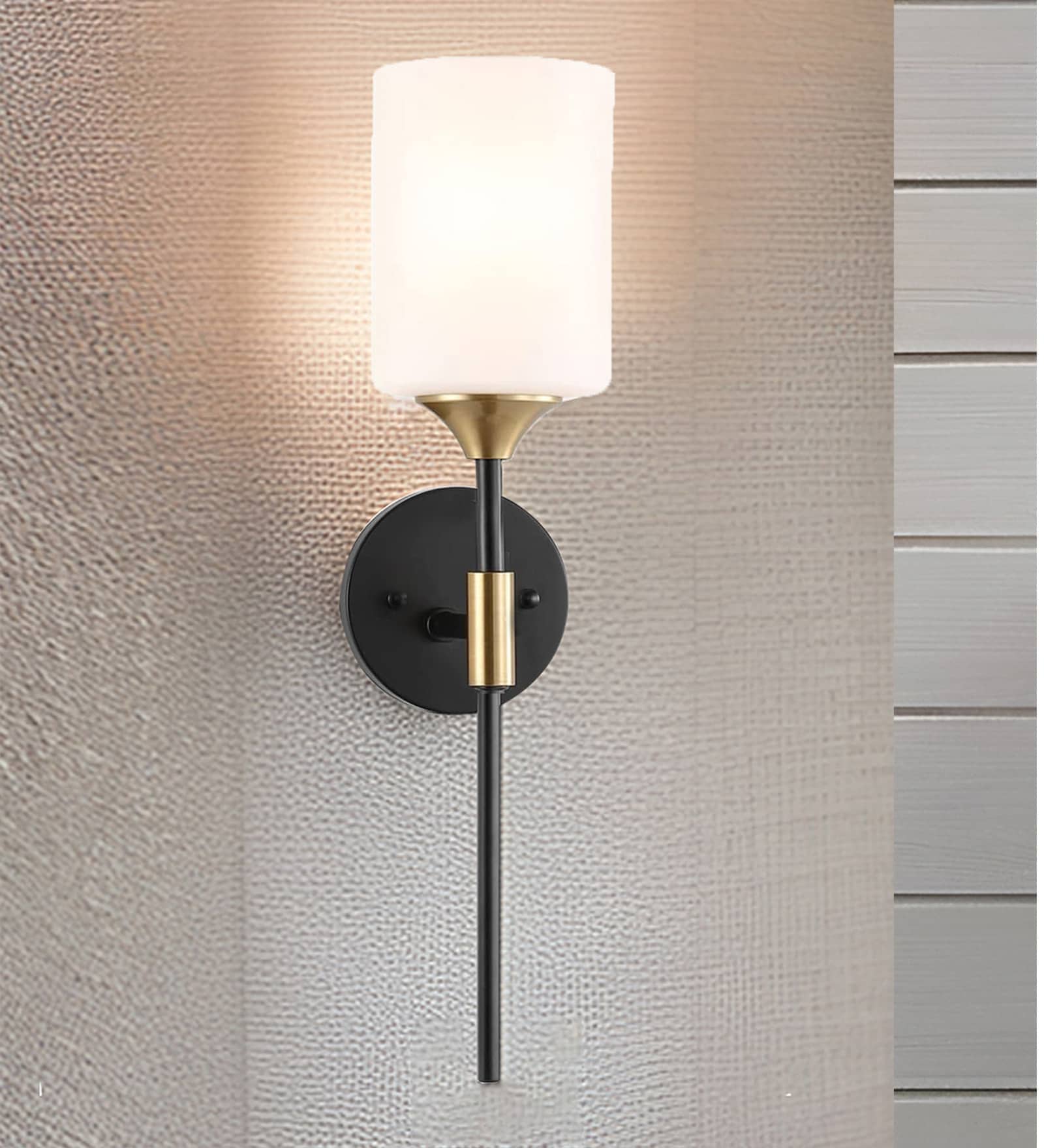 Wall Light (Black_Gold, Without Bulb)