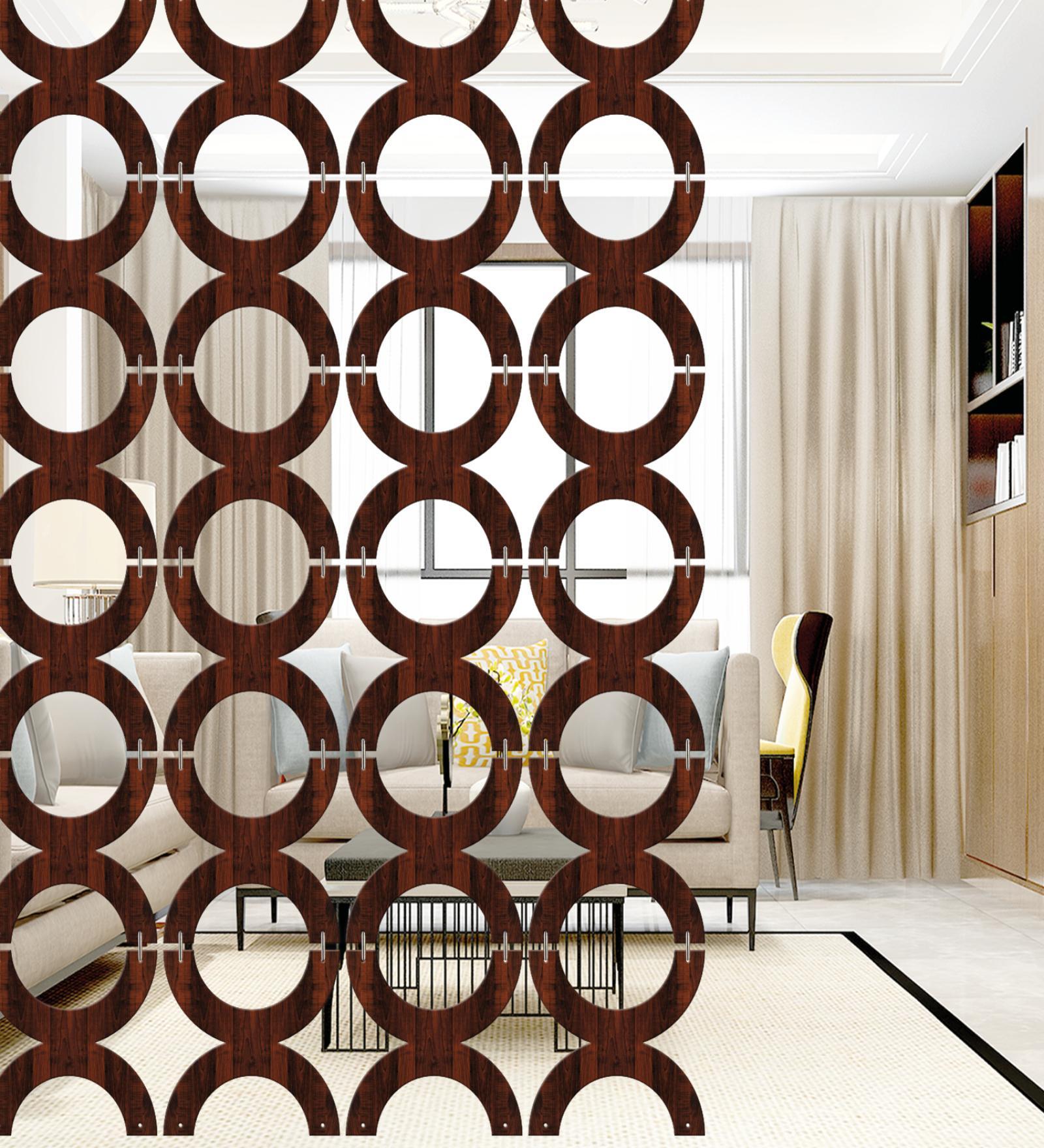 Walnut Engineered Wood Hanging Wood Divider