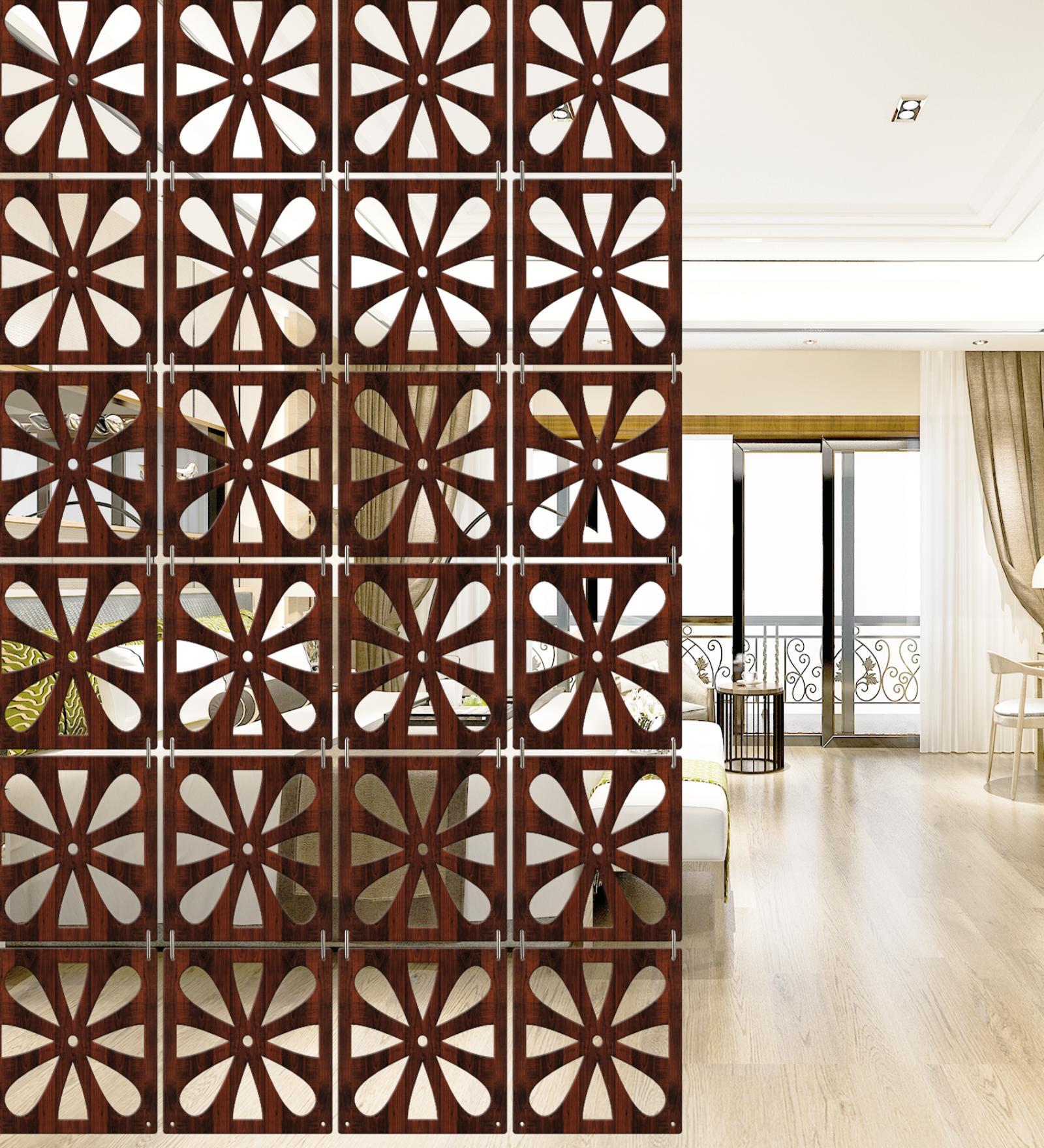 Walnut Engineered Wood Hanging Wood Divider