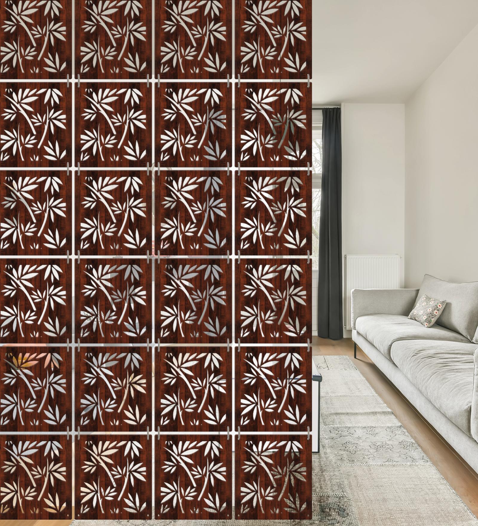 Walnut Engineered Wood Hanging Wood Divider