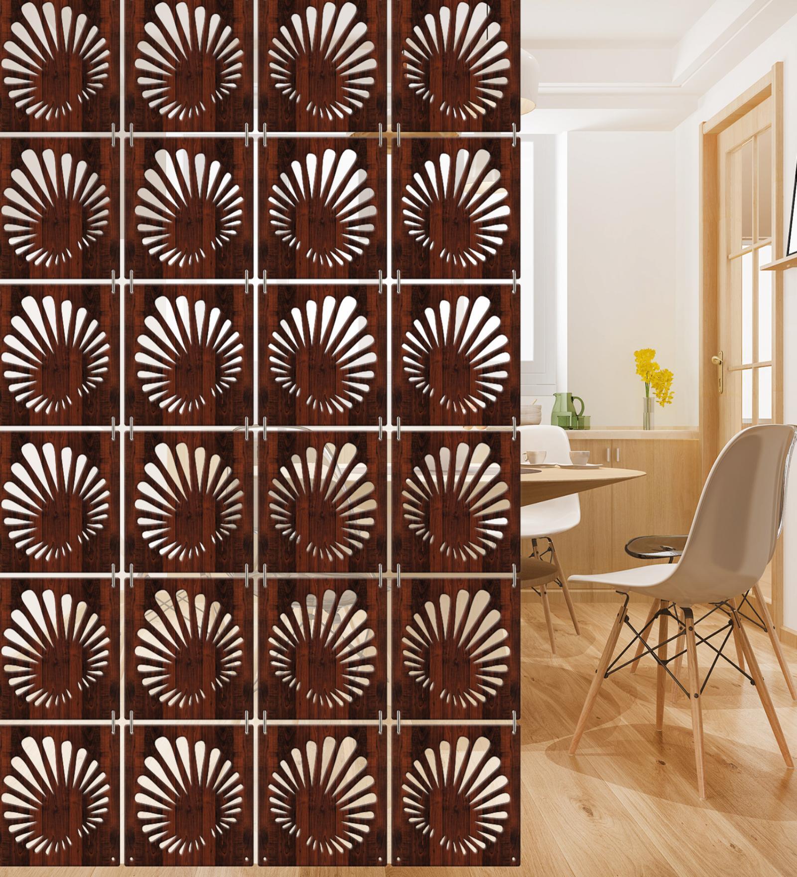 Walnut Engineered Wood Hanging Wood Divider