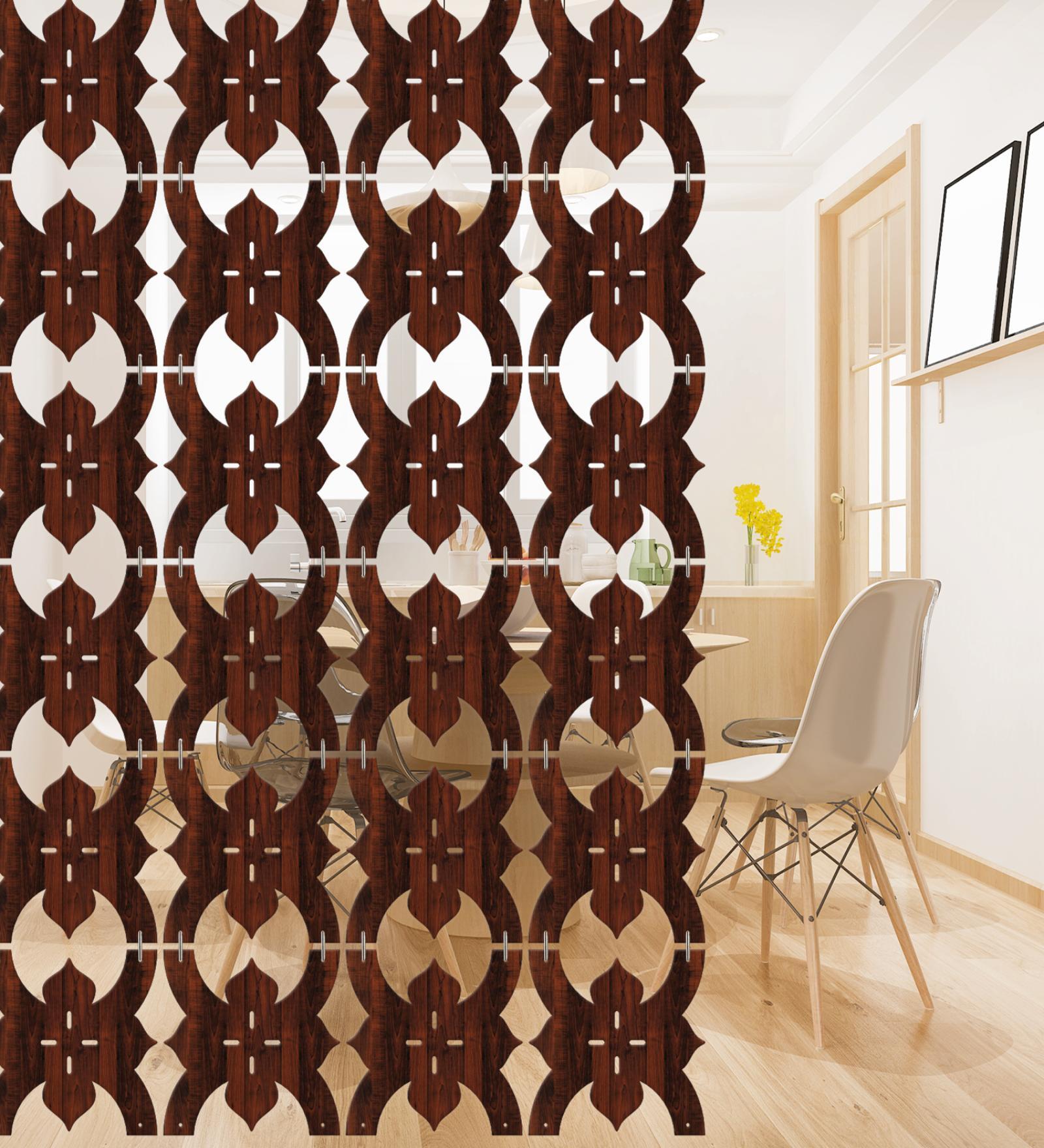 Walnut Engineered Wood Hanging Wood Divider