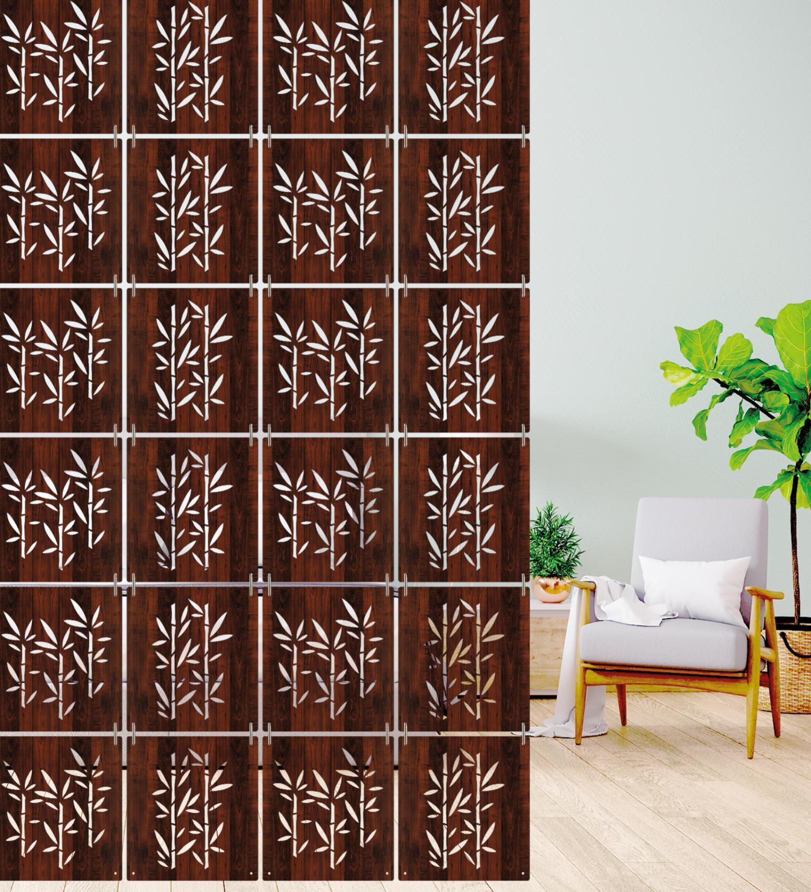 Walnut Engineered Wood Hanging Wood Divider