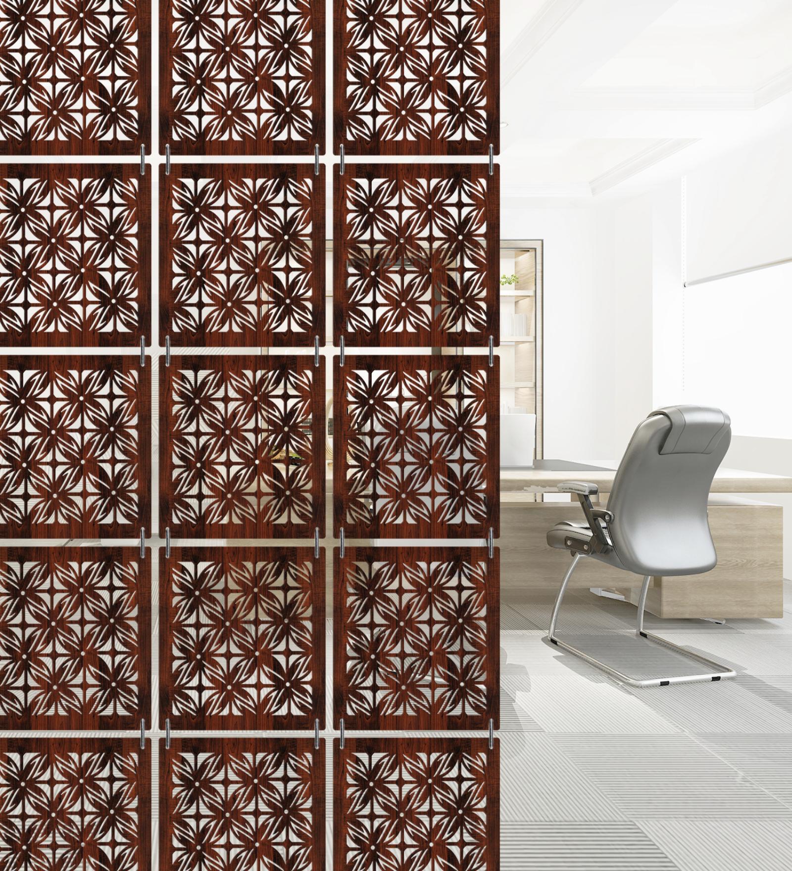 Walnut Engineered Wood Hanging Wood Divider