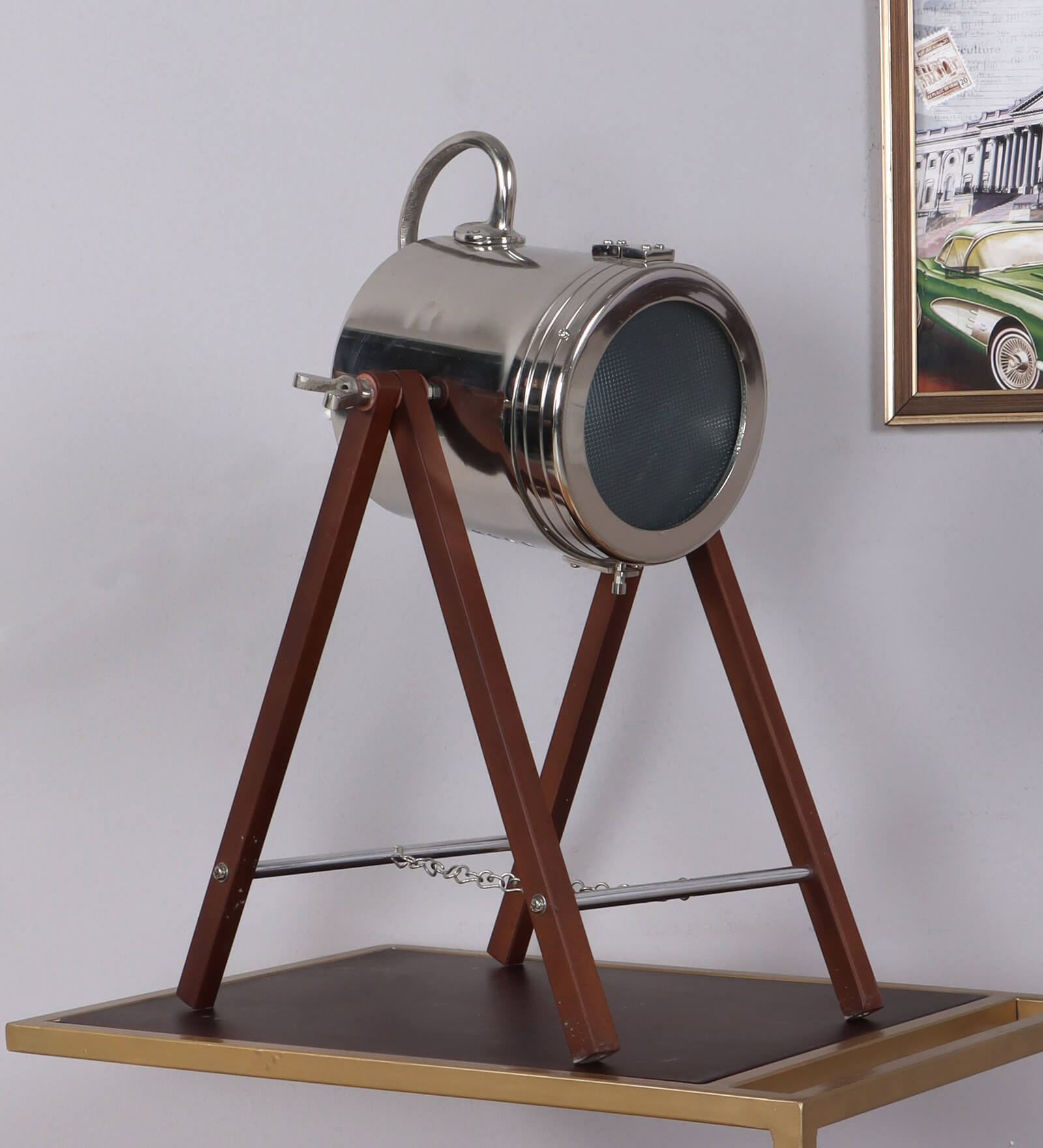 Walnut Mdf Study Lamp  (1 Piece)