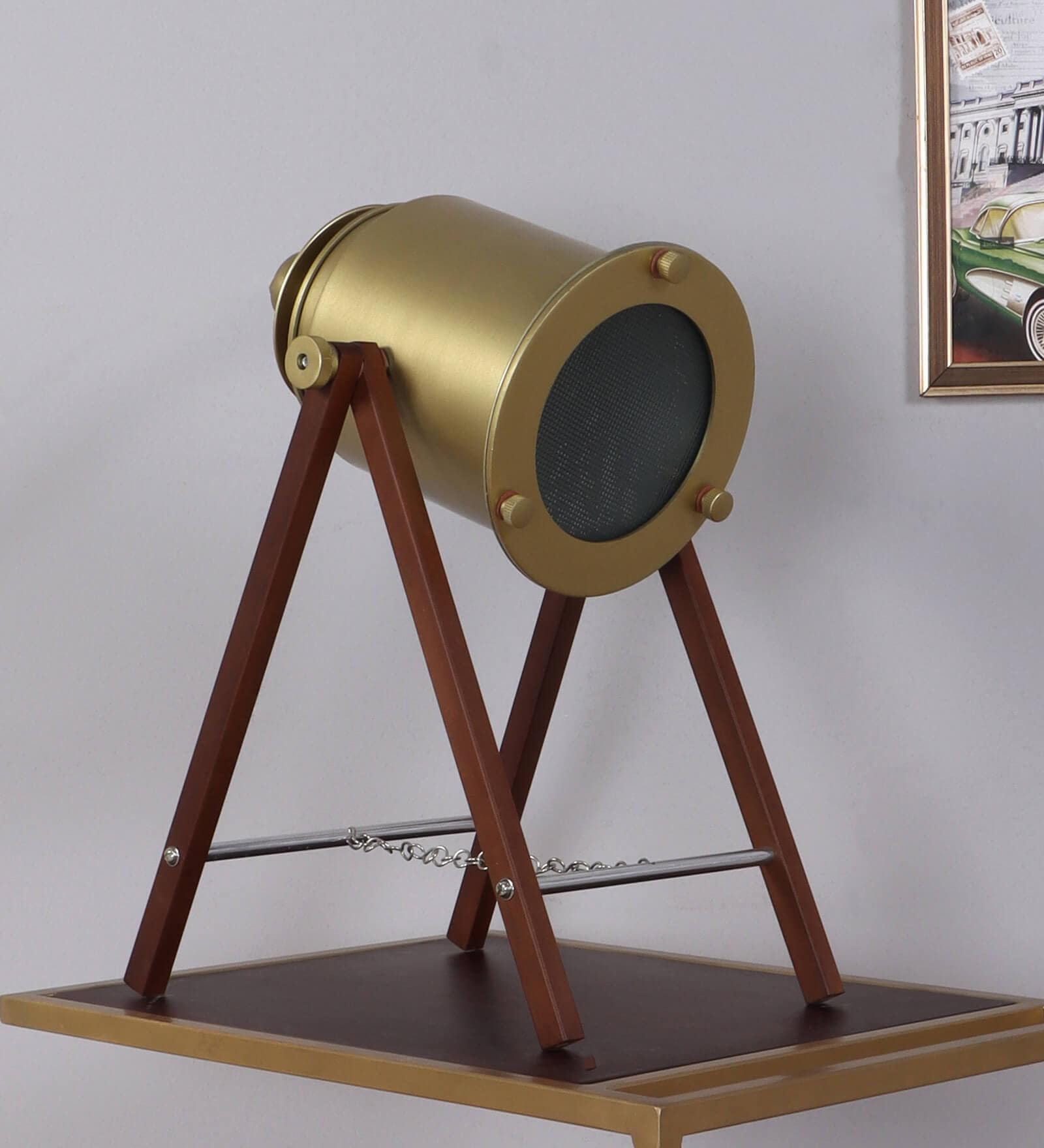 Walnut Mdf Study Lamp  (1 Piece)