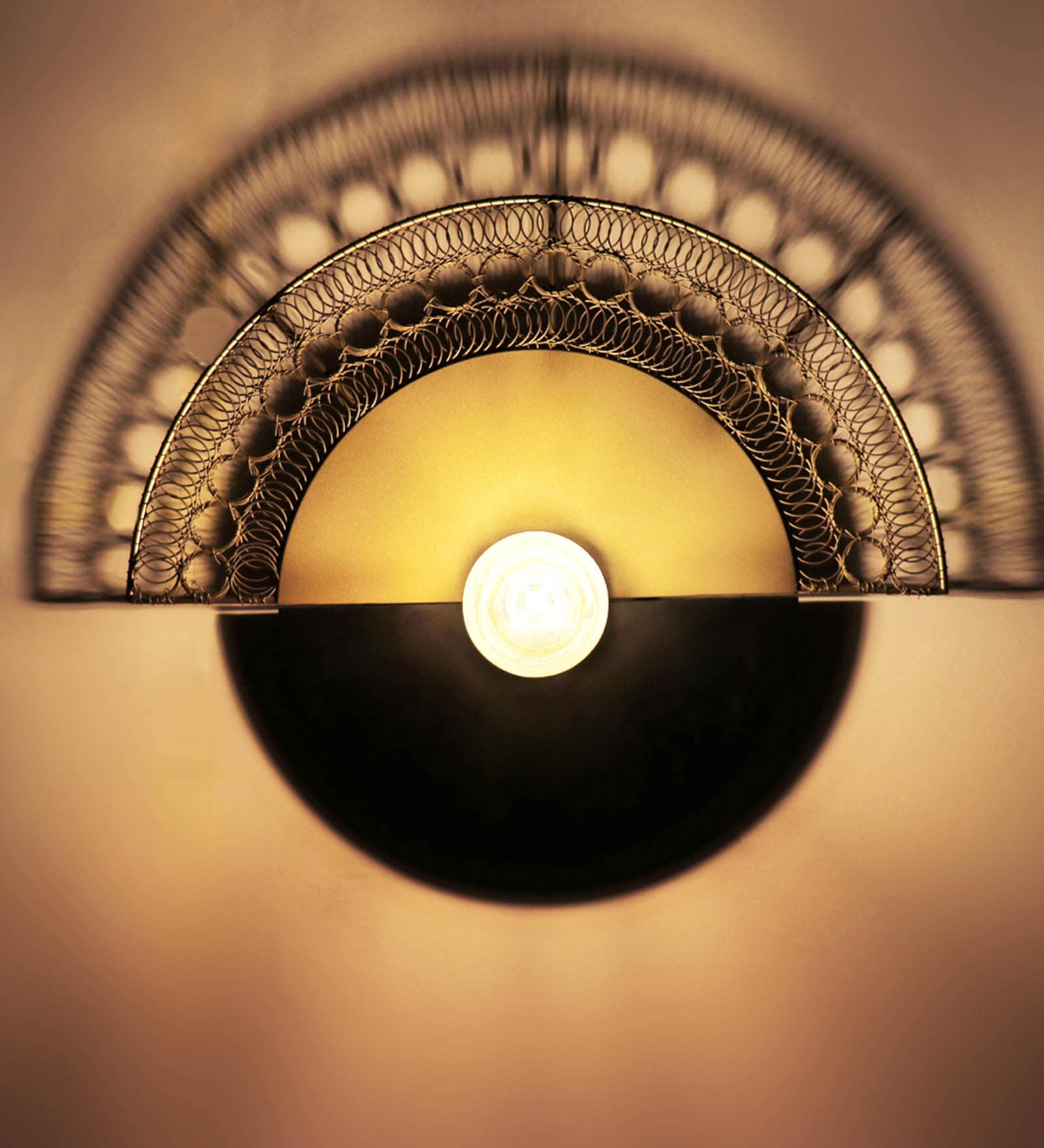 Warind Iron Golden Powder Coated Wall Light