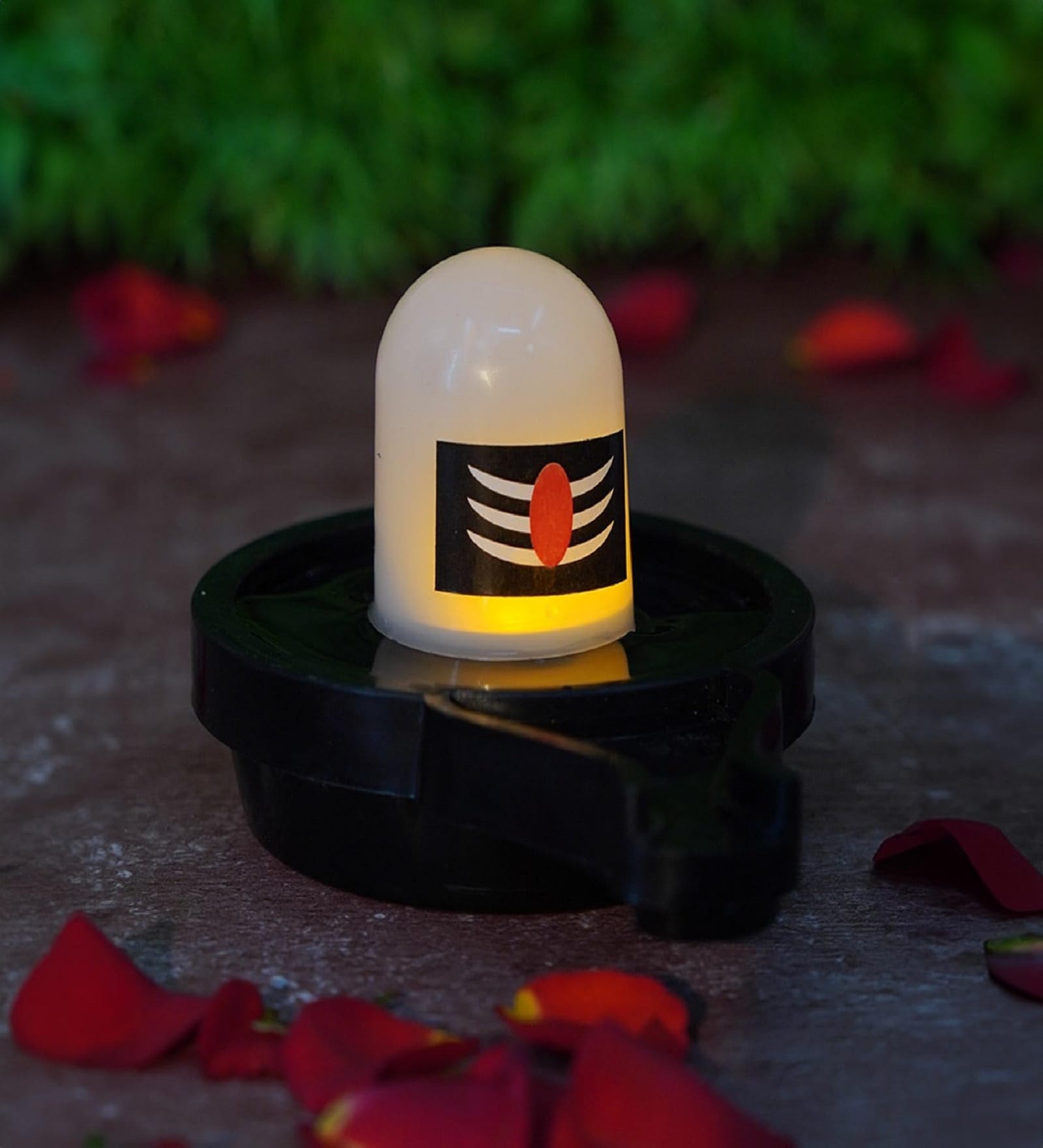 Water Sensor Shivling Smokeless Sensor Festive LED Light (Warm White)