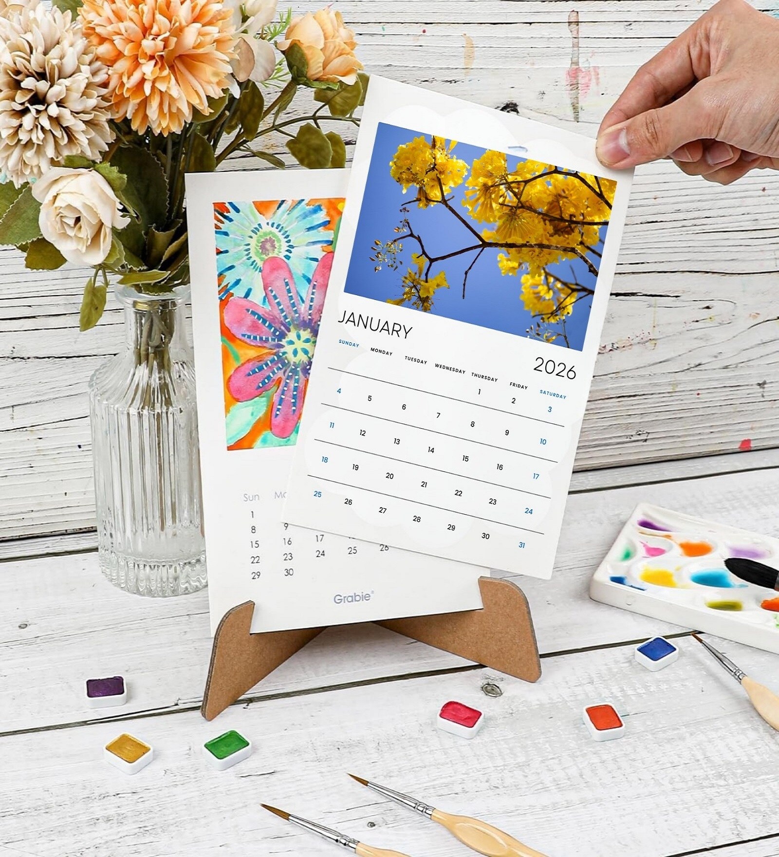 Watercolor Calendar Set 2026