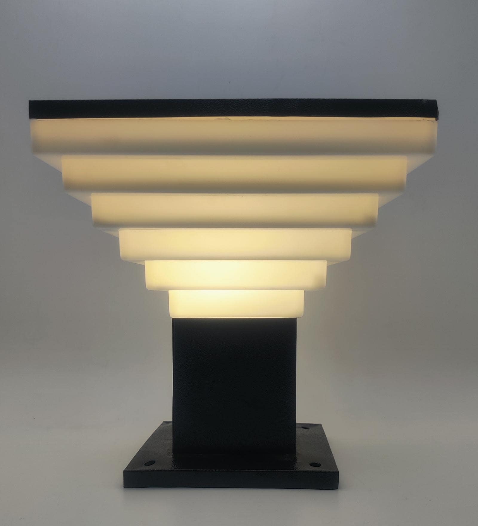 Waterproof Unbreakable 40 Watts Black Colour Metal & PVC Pillar Gate Light