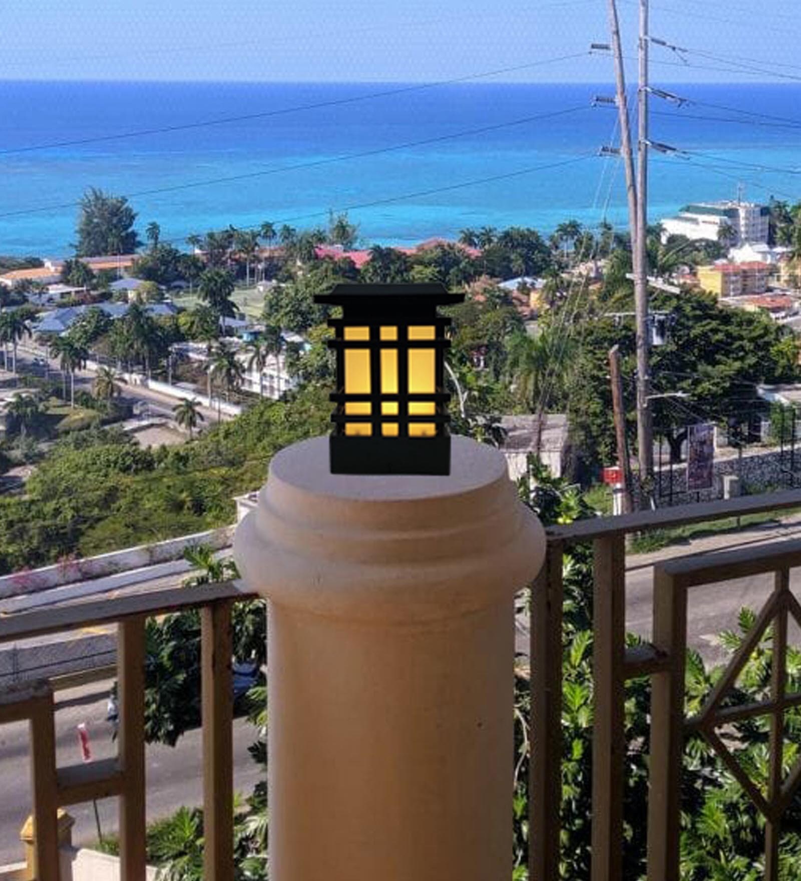 Waterproof Unbreakable 40 Watts Black Colour Metal & PVC Pillar Gate Light