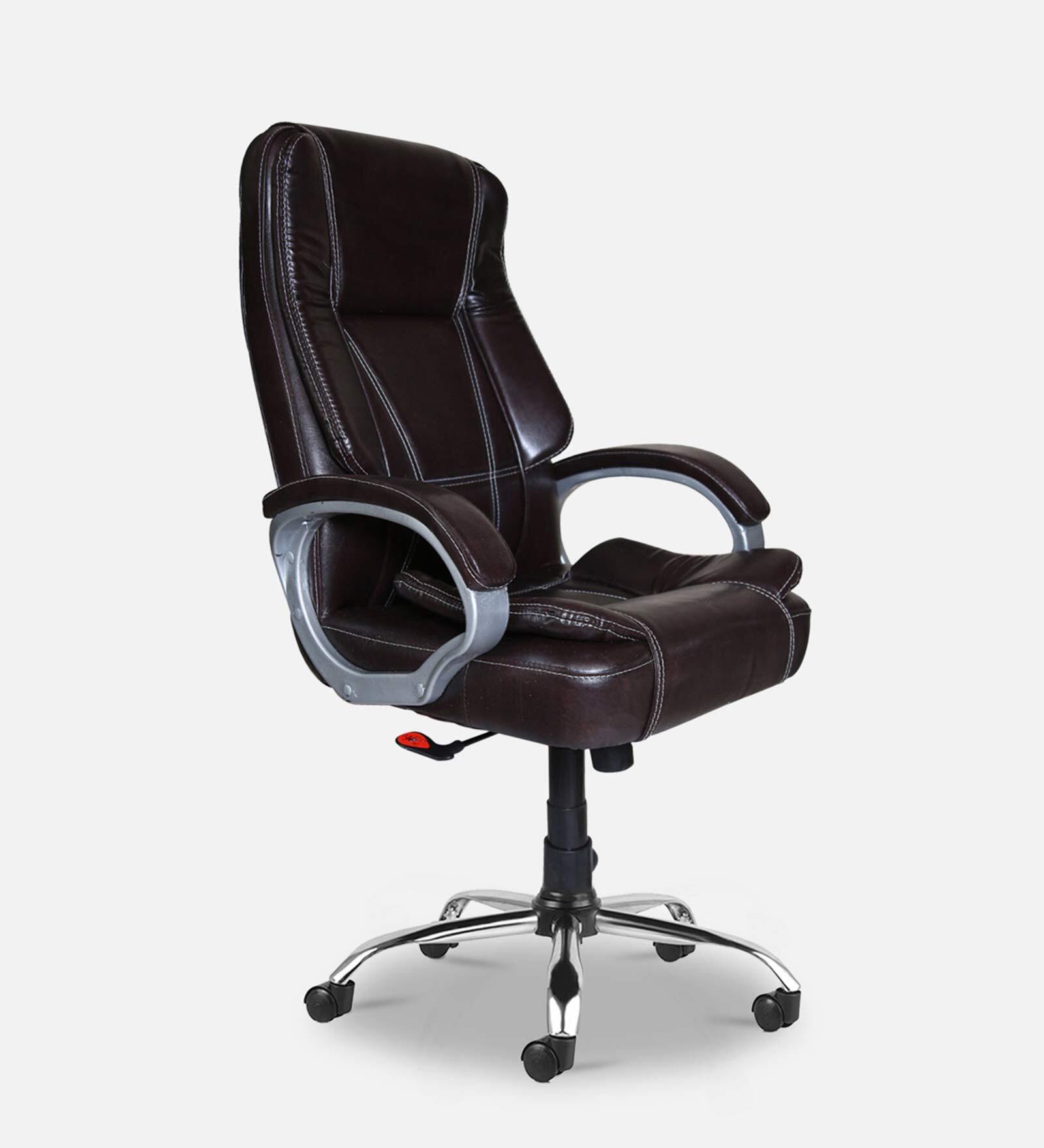 Watson Leatherette Executive Chair in Brown Colour
