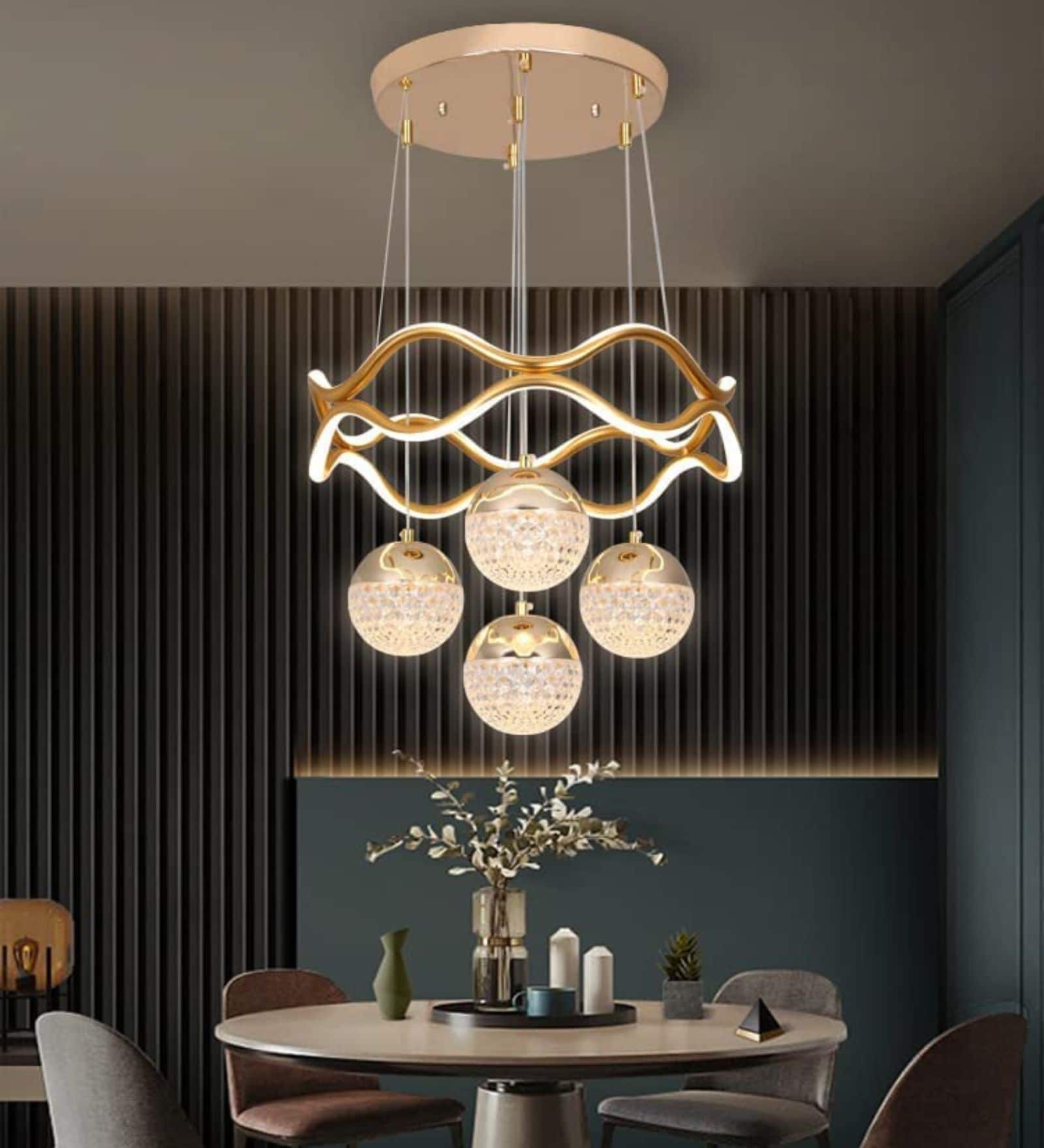 Wave Crystal LED Chandelier