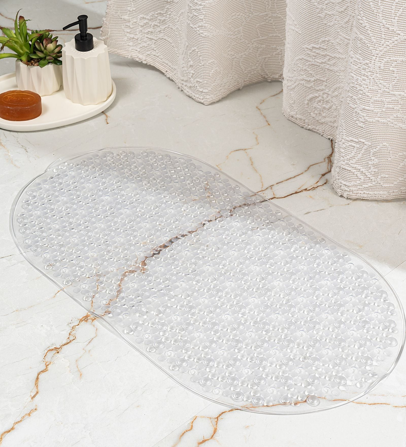 WaveGuard Transparent Anti-Slip Shower Mat 38 X 68 cm