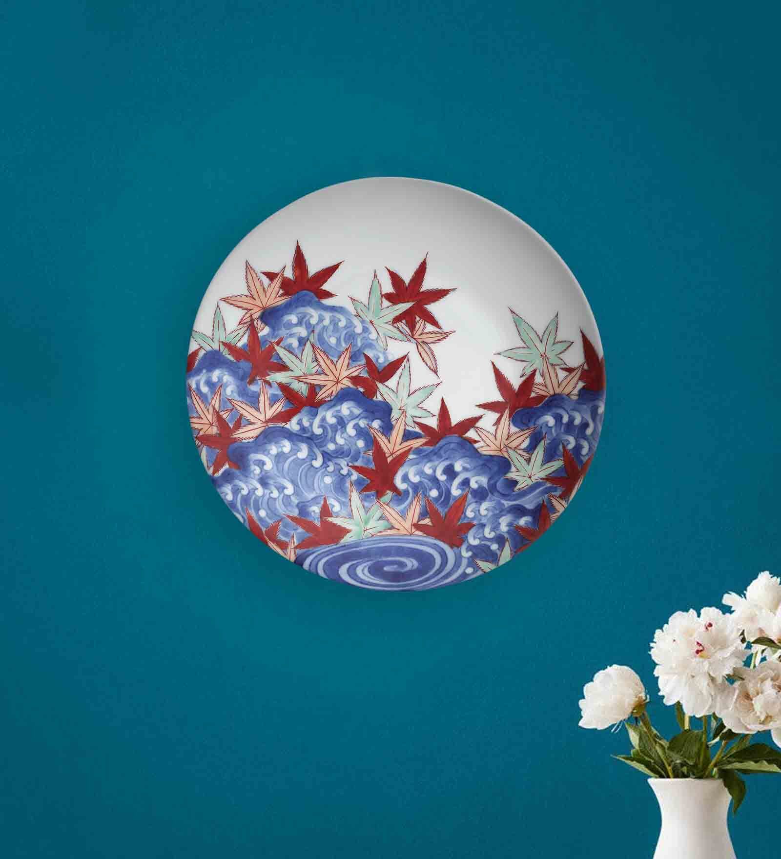 Waves Multicolour Ceramic Wall Plate