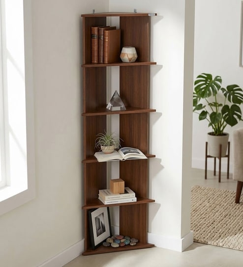 Wales Book Case In Classic Walnut Finish