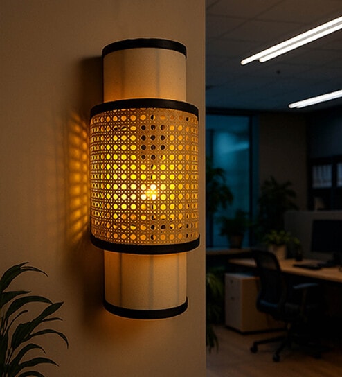 Bedroom Bamboo Wall Lamp (L16 X H41 Cm)