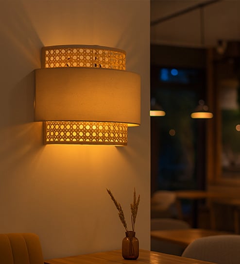 Bamboo Wall Mounted Lamp (L30 X H25 Cm)