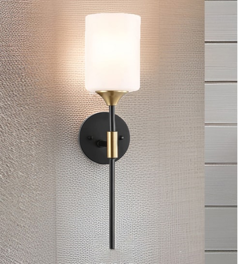 Wall Light (Black_Gold, Without Bulb)