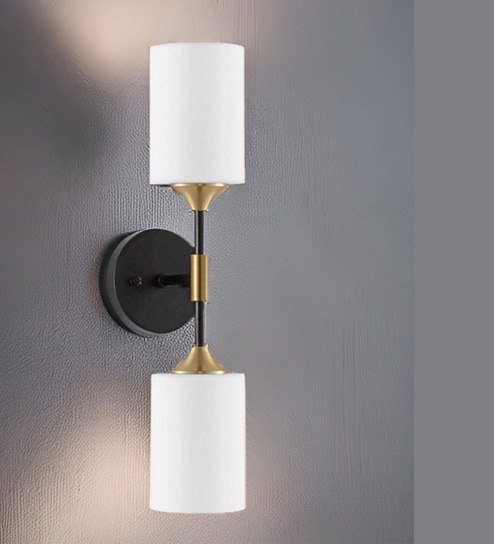 Wall Light (BLK Gold Double, Without Bulb)