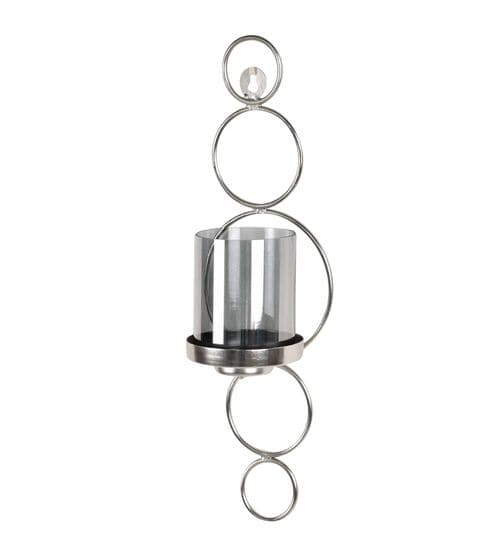 Sconce Nickel Iron & Glass Wall
Hanging Candle Holder