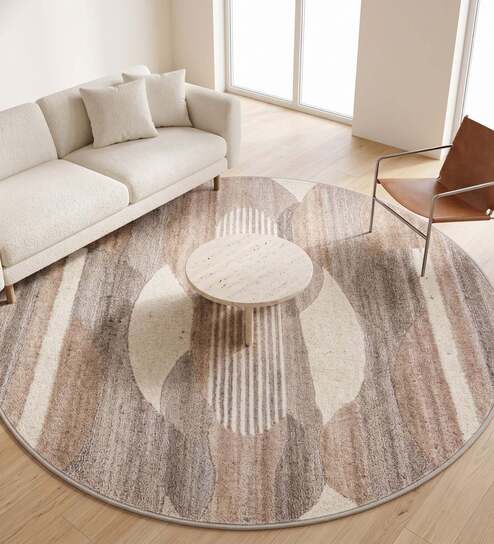 neu looms Warm Beige Natural Wool 6 X 6 Feet Square Carpet-picture-36