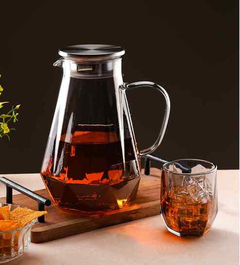 Water Jug Set In Black Colour With 1 Jug 6 Glass