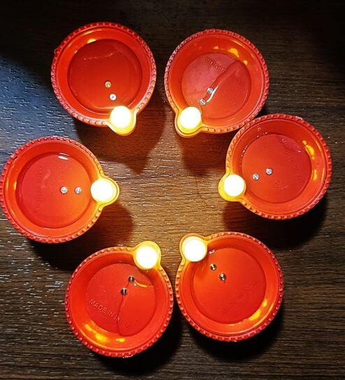 Water Sensor LED Magic Diya - Set of 6