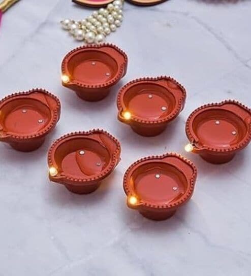 Water Sensor LED Magic Diya - Set of 6