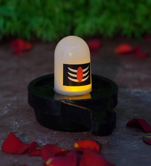 Water Sensor Shivling Smokeless Sensor Festive LED Light (Warm White)