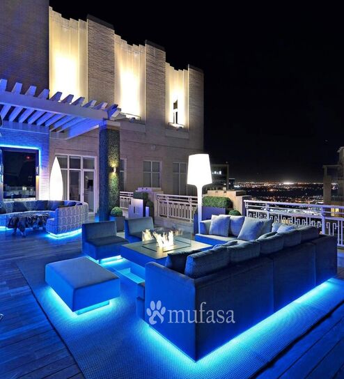 Waterproof Blue 5 Mtrs 220V AC LED Strip Light with Connector