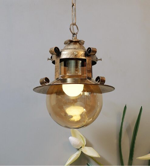 Wave Gold Metal Hanging Light