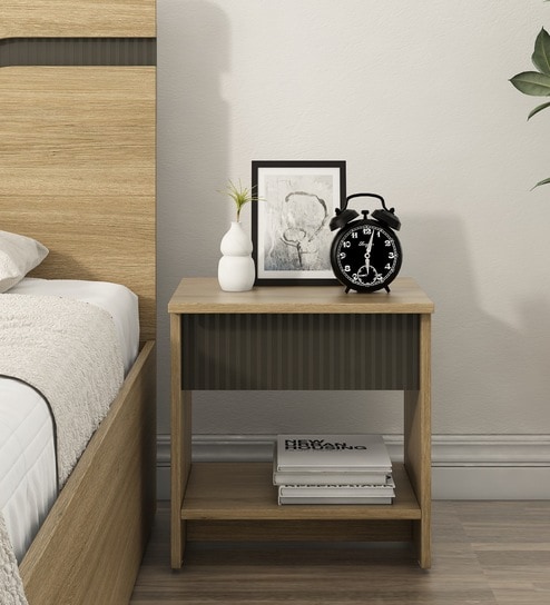 Wavora Bed Side Table In Melamine Finish