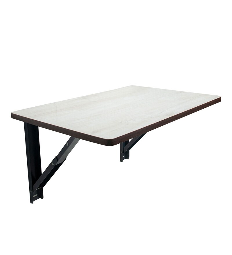 Buy Bruno Wall Mount Table in Off White Finish By Muren Online Wall Mounted Tables Study