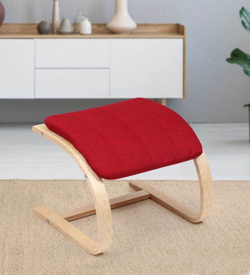 Buy Warren Footrest In Red Colour By Evok Online Foot Stools