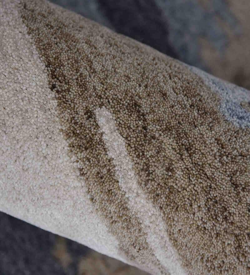 Buy Water Blue Wool Viscose Abstract 4x6 Feet HandTufted Carpet by