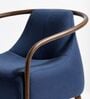 Wabi Suede Lounge Chair In Navy Blue Colour