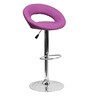 Wade Height Adjustable Swivel Bar Stool In Purple Colour