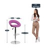Wade Height Adjustable Swivel Bar Stool In Purple Colour