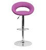 Wade Height Adjustable Swivel Bar Stool In Purple Colour