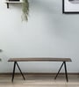 Wadud Solid Wood Bench In Scratch Resistant Black Colour