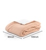 Beige Waffle Cotton Striped Queen Size Quilt