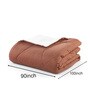 Brown Waffle Cotton Striped Queen Size Quilt