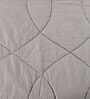 Grey Waffle Cotton Striped Queen Size Quilt