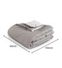 Grey Waffle Cotton Striped Queen Size Quilt